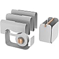 U Brands® Metal Desk Organization Kit, Arc Collection, Cup, Tape Dispenser and Letter Sorter Included, Grey (3535A00-01) - Desktop - Grey - Metal - 1 Set Each 1 thumbnail image