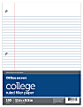 Office Depot® Brand Notebook Filler Paper, College-Ruled, 8 1/2" x 11", 3-Hole Punched, White, Pack Of 150 Sheets