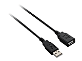 V7 - USB extension cable - USB (M) to USB (F) - USB 2.0 - 10 ft - black 1 thumbnail image