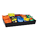 Mind Reader Snack Tray Countertop Organizer Condiment Holder, 3/1/4”H x 12”W x 24”L, Black