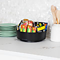 Mind Reader Snack Carousel Countertop Organizer Condiment Holder, 4”H x 12”W x 12”L, Black 1 thumbnail image