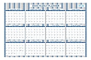 Blue Sky™ Laminated Dry-Erase Wall Calendar, 36" x 24", Herringbone, July 2019 to June 2020 / January 2020 to December 2020