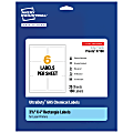 Avery® Ultra Duty® Permanent GHS Chemical Labels, 97188-WMU25, Rectangle, 3-1/3" x 4", White, Pack Of 150 1 thumbnail image