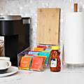 Mind Reader Modern Collection 3-Tier Tea Caddy, 5-1/2”H x 6-1/4”W x 9”L, Brown 1 thumbnail image