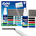 EXPO2® Low-Odor Dry-Erase Starter Kit, Fine-Point, 5 Markers, Black (2), Red, Blue, Green