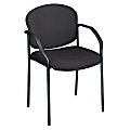 OFM Stackable Guest Chair With Fabric Seat And Back, Black