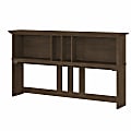 Bush Furniture Salinas 60"W Hutch For L-Shaped Desk, Ash Brown, Standard Delivery