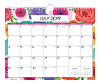 Blue Sky™ Monthly Wall Calendar, 11" x 8-3/4", Mahalo, July 2019 to June 2020