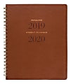 AT-A-GLANCE® Signature Collection 13-Month Academic Weekly/Monthly Planner, 8-3/8" x 11", Distressed Brown, July 2019 to July 2020