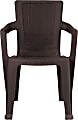 Inval Stackable Patio Dining Chairs, Plastic, Espresso, Pack Of 4 Chairs 1 thumbnail image