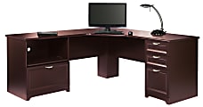 Realspace Magellan Performance 71 W L Shape Corner Desk Cherry