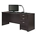 Realspace® Magellan Performance 71"W Straight Computer Desk, Espresso