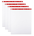 Office Depot® Brand Easel Pads, 27" x 34", 50 Sheets, 30% Recycled, White, Pack Of 4