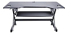Lorell™ XL Height-Adjustable Desk Riser, 46" x 24", Black 1 thumbnail image