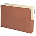 Smead® Redrope End-Tab Expansion Pocket, Straight Cut, Legal Size, 30% Recycled, Dark Brown