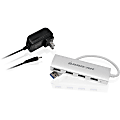 IOGEAR met(AL) P4P Hub, 4-Port USB 3.0 Powered Hub with Aluminum Chassis - USB - External - 4 USB Port(s) - 4 USB 3.0 Port(s) - PC, Mac 1 thumbnail image