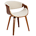 LumiSource Curvo Chair, Walnut/Cream