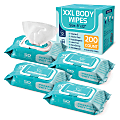AllSett Health® Disposable Body Wipes for Adults, Fresh Scent, 8” x 12”, White, Pack Of 200 Wipes 1 thumbnail image