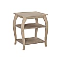 Powell Lahana Side Table With Shelves, 23”H x 20”W x 18”D, Natural