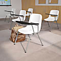 Flash Furniture Ergonomic Shell Chairs, White, Set Of 5 Chairs, 5RUTEO1WHLTAB 1 thumbnail image
