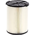 RIDGID Everyday Dirt 1-Layer Pleated Paper Filter - Washable Filter, Reusable - White, Black - Paper 1 thumbnail image