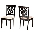 Baxton Studio Gervais Dining Chairs, Sand/Dark Brown, Set Of 2 Chairs 1 thumbnail image