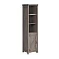 Bush Furniture Knoxville 72"H Narrow 5-Shelf Bookcase With Door, Restored Gray, Standard Delivery 1 thumbnail image