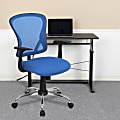 Flash Furniture Mesh Mid-Back Task Chair, Blue/Black/Chrome 1 thumbnail image