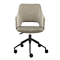 Eurostyle Darcie Faux Leather/Fabric Mid-Back Office Chair, Light Taupe/Black 1 thumbnail image