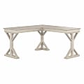 Bush Business Furniture Homestead 60"W Farmhouse L-Shaped Corner Desk, Linen White Oak, Standard Delivery 1 thumbnail image