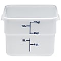 Cambro CamSquare Food Storage Container, 12 Qt, White