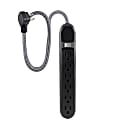 Cordinate 60083 6-Outlet Surge Protector, 2.5', Black 1 thumbnail image