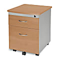 OfficeMax 24"D Vertical 2-Drawer Mobile Pedestal File Cabinet, Maple 1 thumbnail image