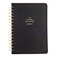 Russell & Hazel A5 Weekly/Monthly Planner, 5-7/8" x 8-1/4", Black