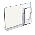 Azar Displays Double-Foot Sign Holders, With Trifold Pocket, 11"H x 14"W x 3 3/8"D, Clear, Pack Of 2 Holders 1 thumbnail image