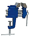 Clamp-On Vises, 3 in Jaw, 3 in Throat, Clamp-On Base