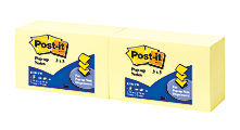 Post-it® Dispenser Pop-up Notes, 3 in. x 5 in., 12 Pads, 100 Sheets/Pad, Canary Yellow 1 thumbnail image