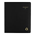 AT-A-GLANCE® 13-Month Recycled Monthly Planner, 9" x 11", 100% Recycled, Black, January 2021 To January 2022, 70260G05