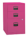 Bisley PFA 16"D Vertical 3-Drawer File Cabinet, Fuchsia 1 thumbnail image