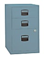 Bisley PFA 16"D Vertical 3-Drawer File Cabinet, Metal, Metal Blue