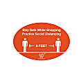 Custom Full-Color Removable Floor Decal, Oval, 11" x 17" 1 thumbnail image