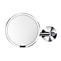 simplehuman Wall Mount Sensor Mirrors, 9-1/8”H x 13-13/16”W x 3-1/8”D, Polished Silver, Hardwired