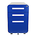 Bindertek Glide 20"D Vertical 3-Drawer File Cabinet, Blue 1 thumbnail image
