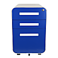 Bindertek Glide 20"D Vertical 3-Drawer File Cabinet, Blue