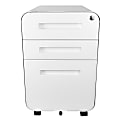 Bindertek Glide 20"D Vertical 3-Drawer File Cabinet, White