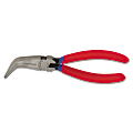 Curved Needle Nose Pliers, Forged Alloy Steel, 6 in