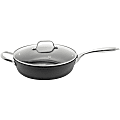 THE ROCK™ By Starfrit® Diamond Aluminum Nonstick Deep Fry Pan With Lid, 11”, Black 1 thumbnail image