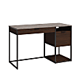 Sauder® International Lux 48"W Single Pedestal Computer Desk, Umber Wood