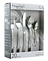 MegaChef Baily 20-Piece Stainless-Steel Flatware Set, Silver