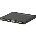 Netgear M4250-40G8F-PoE+ AV Line Managed Switch - 40 Ports - Manageable - 3 Layer Supported - Modular - 8 SFP Slots - 59.50 W Power Consumption - 480 W PoE Budget - Optical Fiber, Twisted Pair - PoE Ports - 1U High - Rack-mountable, Table Top